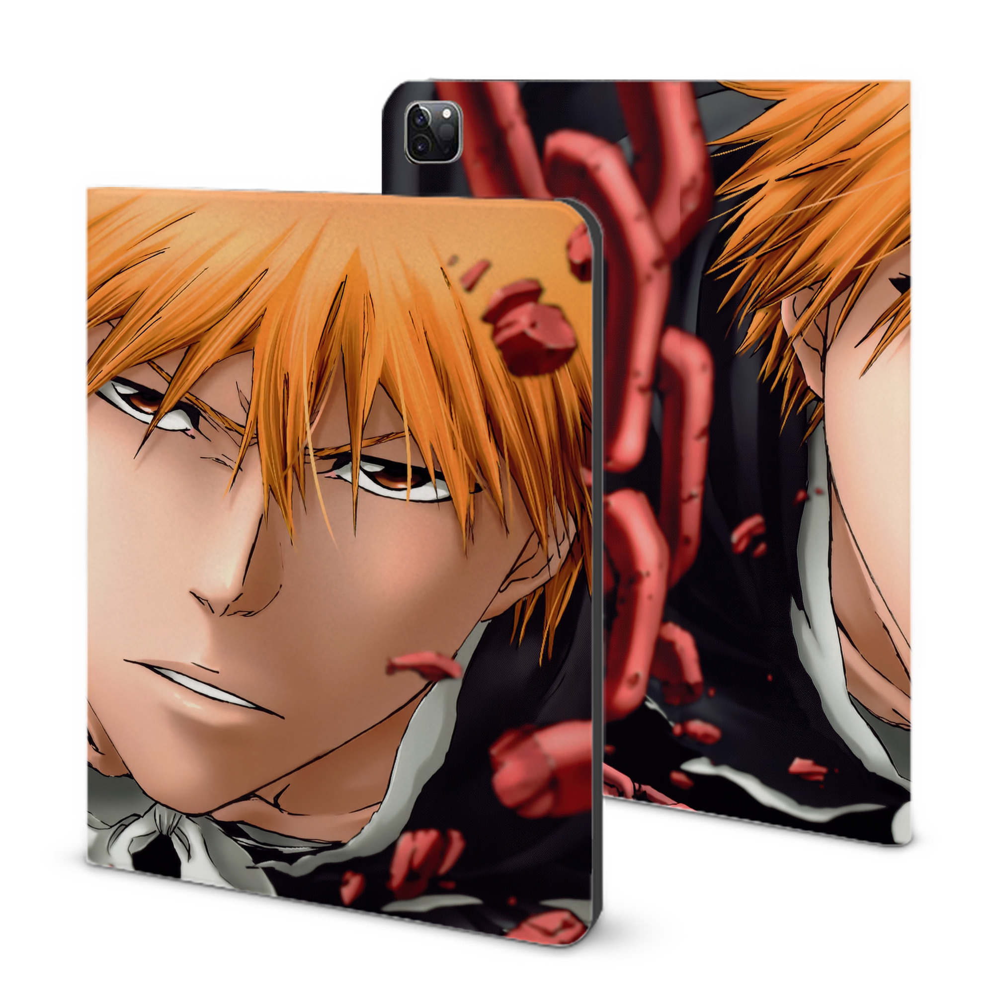 （画像用） ブリーチ BLEACH IPad ケース ブック型 PUレザー TPU 耐衝撃 軽量 薄型 ペン収納なし 全面保護 IPad 各モデル対応
